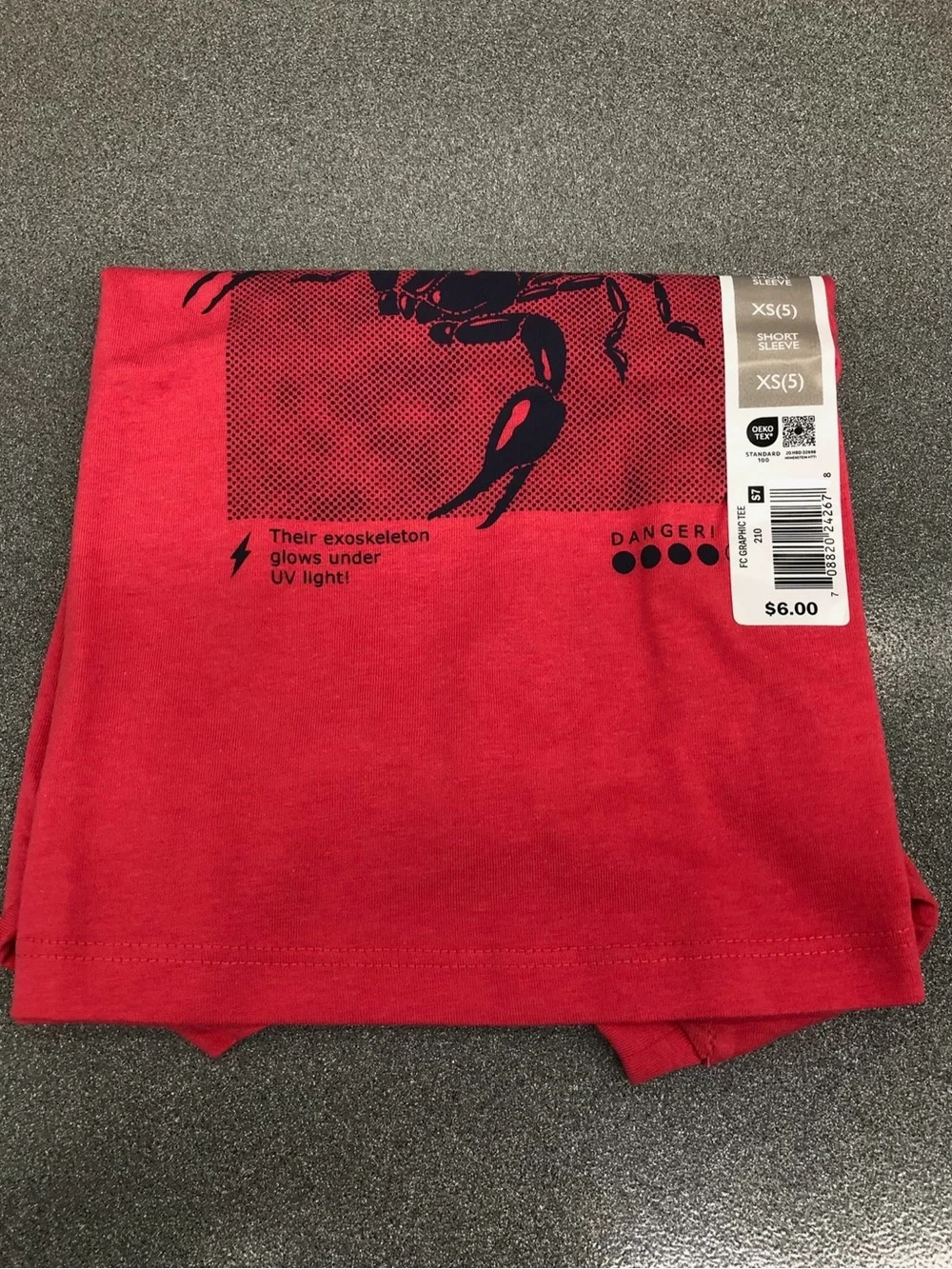 🏀$5🏀NEW FALLS CREEK Short Sleeve Shirt Scorpion Red Size Various Boy’s